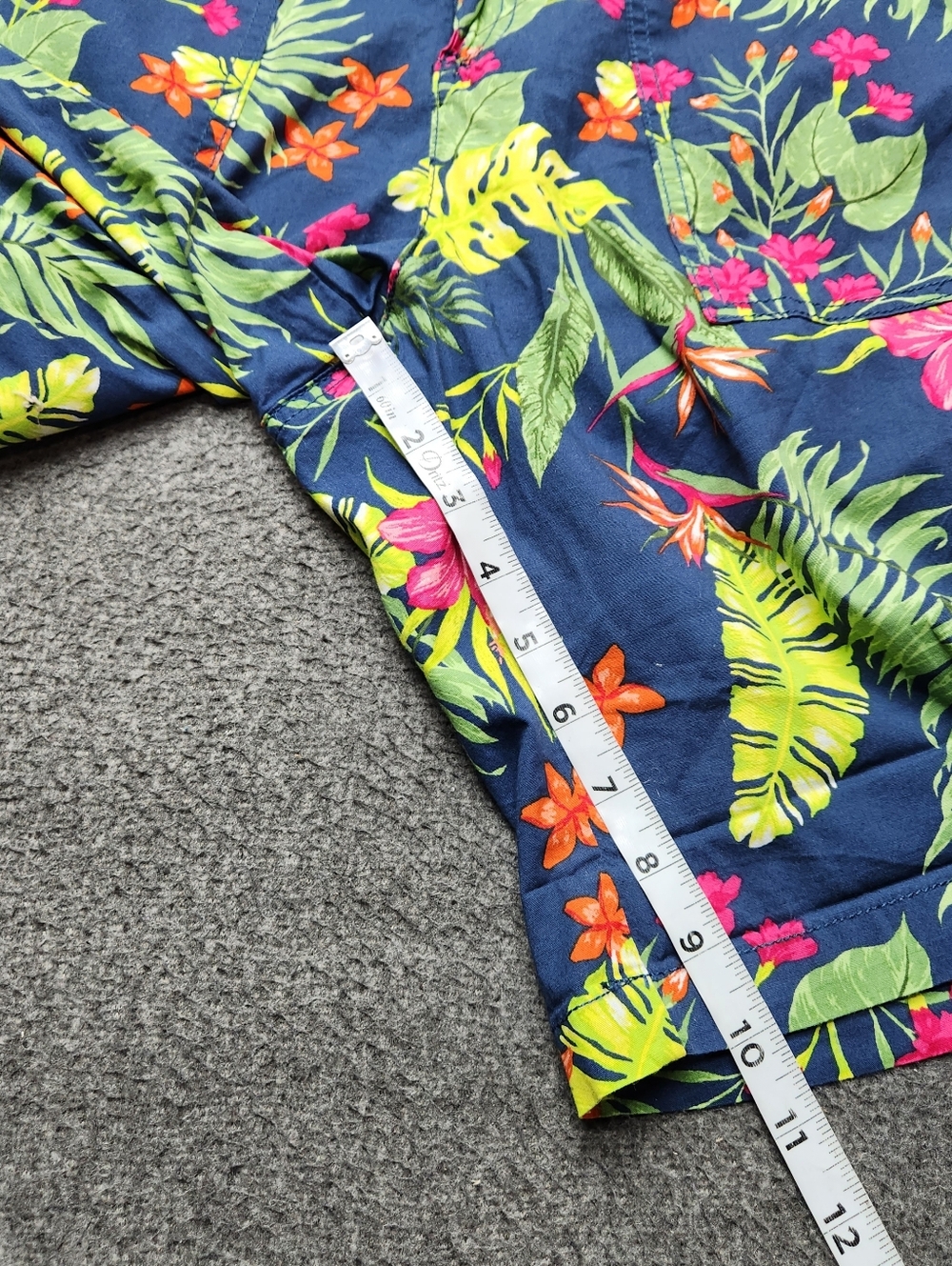 Style & Co Shorts‎ Womens 4 Tropical Floral Navy Stretch Summer Casual - Picture 2 of 7